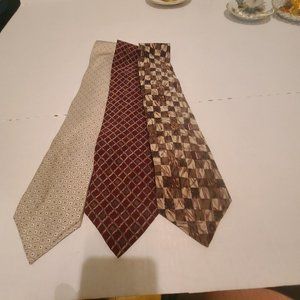 Structure Men's Ties Tans n Browns Silk Very Good